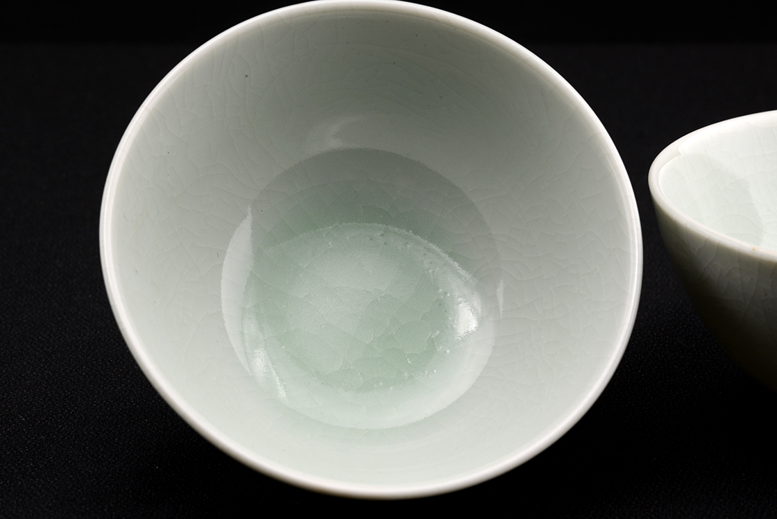 Japán celadon teáscsésze készlet