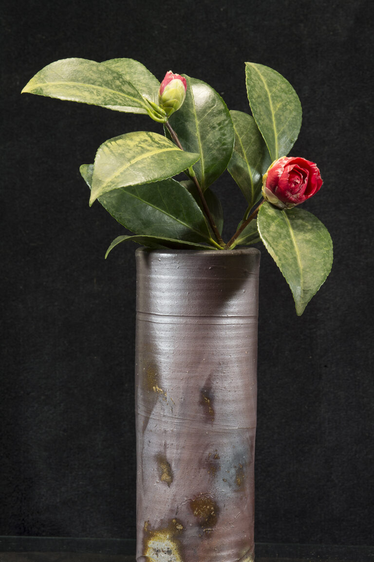 Bizen hanaire fatüzes virágváza