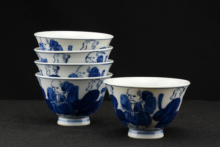 Kézzel festett japán porcelán teáscsésze készlet