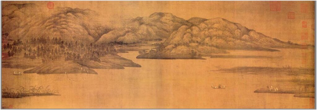 A Xiao és a Xiang folyó selyem 141 * 50 cm