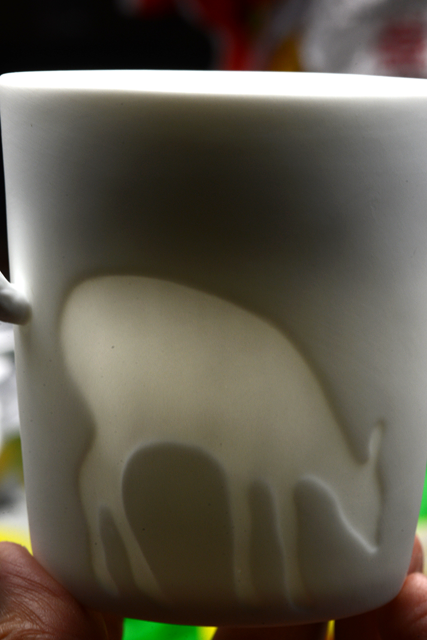 Őzike porcelán teásbögre