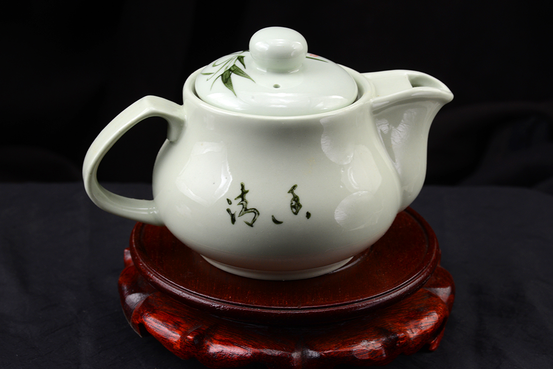 Bambusz porcelán teáskanna