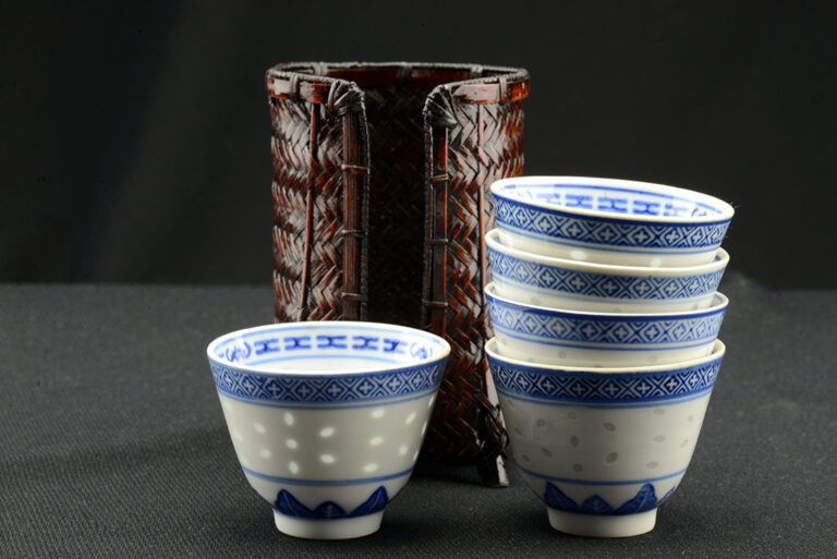 Rizsszem porcelán teáscsésze készlet