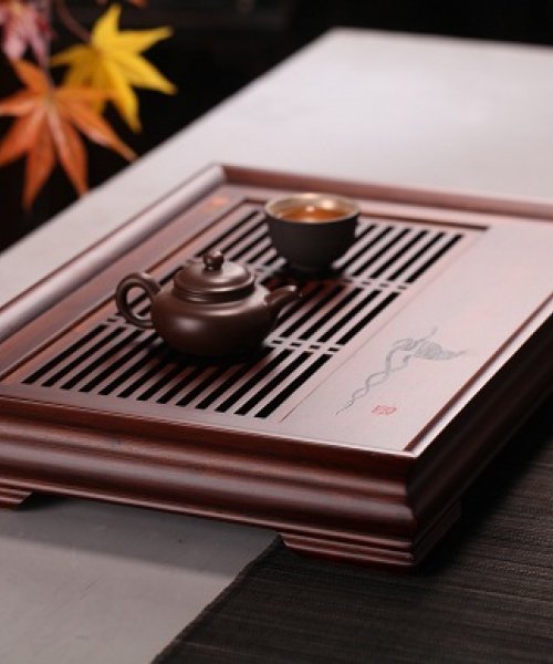 Sötét bambusz teatálca