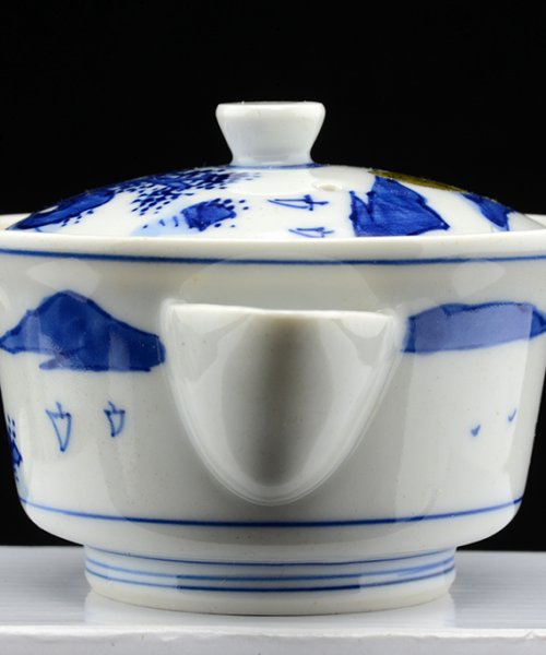 Kézzel festett kyo blue porcelán készlet