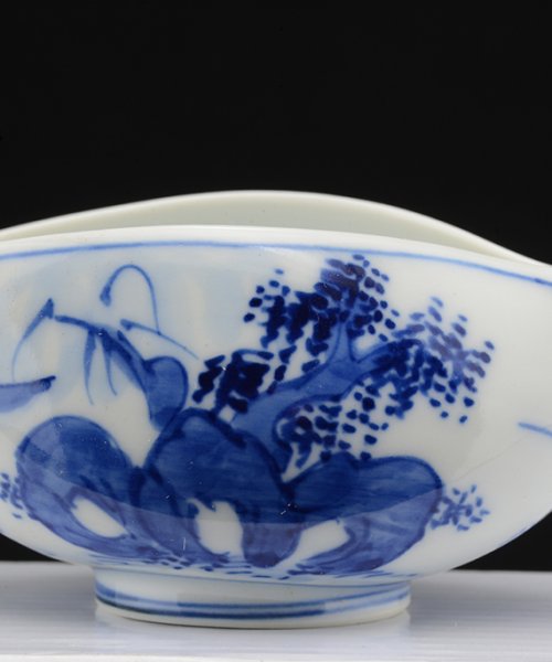 Kézzel festett kyo blue porcelán készlet