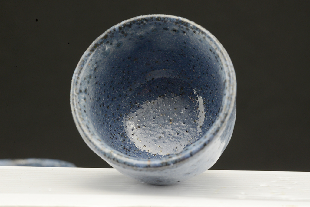 Kék shino japán teáskészlet