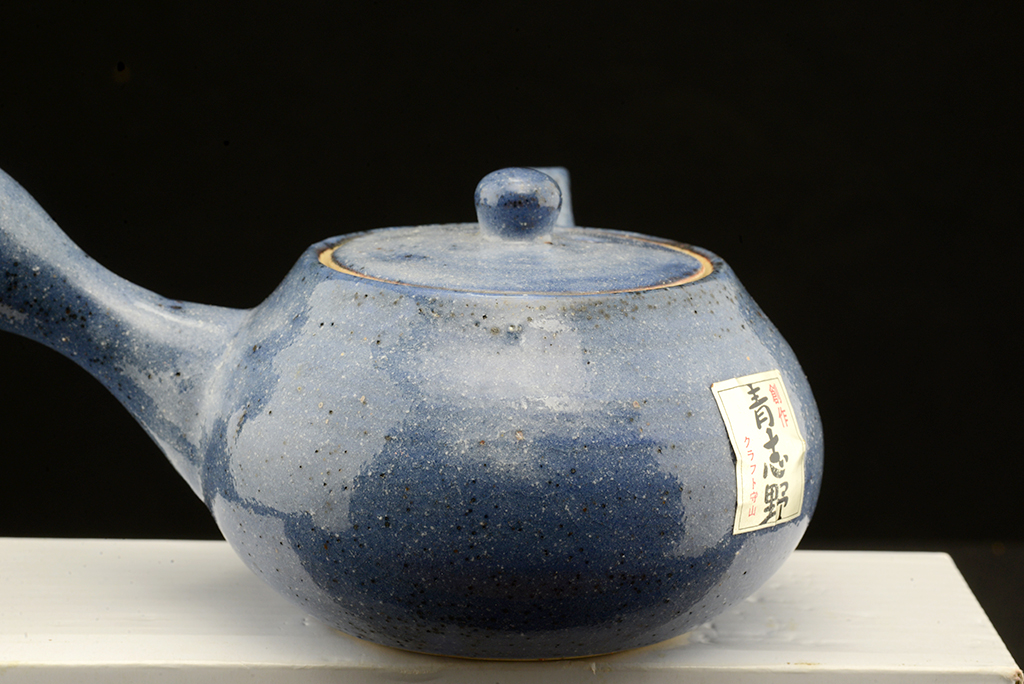 Kék shino japán teáskészlet