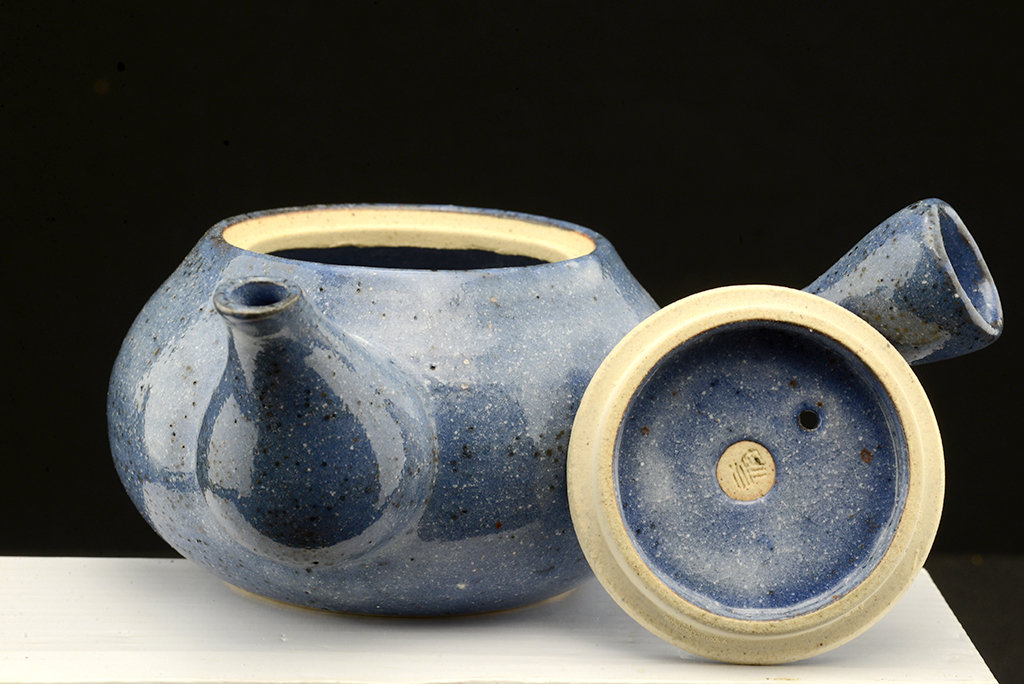 Kék shino japán teáskészlet