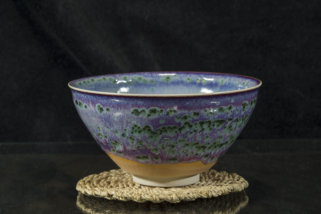 Pávaszem tenmoku chawan matcha csésze