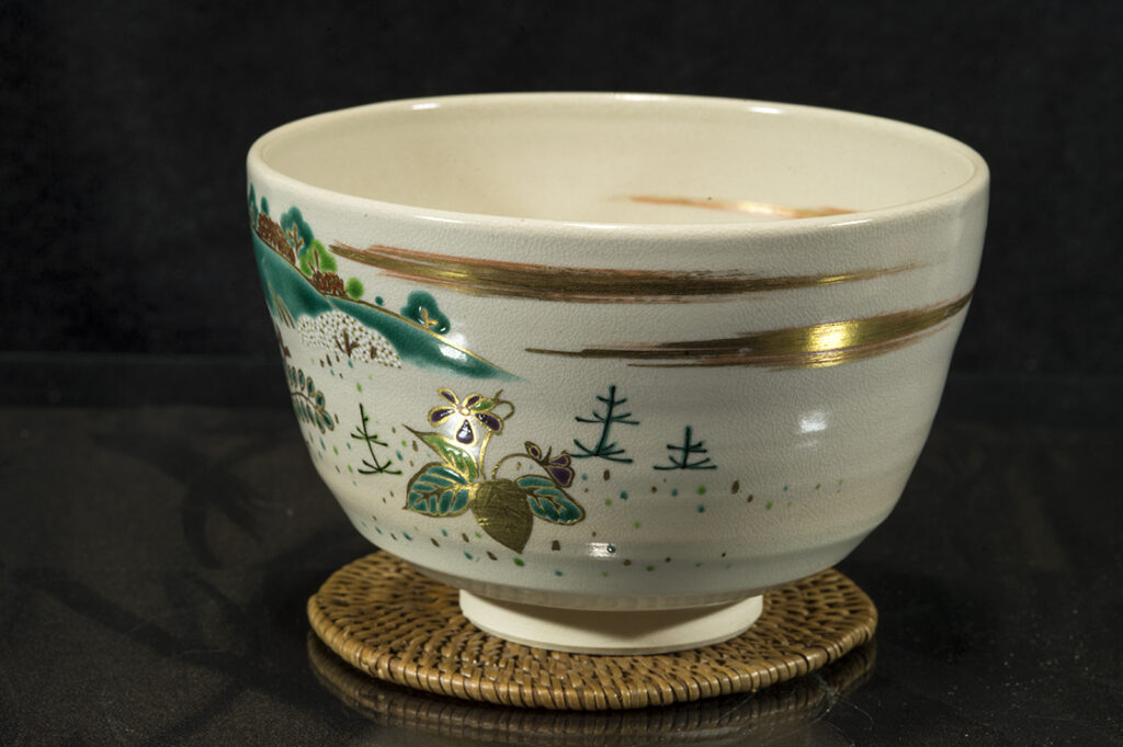 Kézzel festett Kyomizu matcha teáscsésze