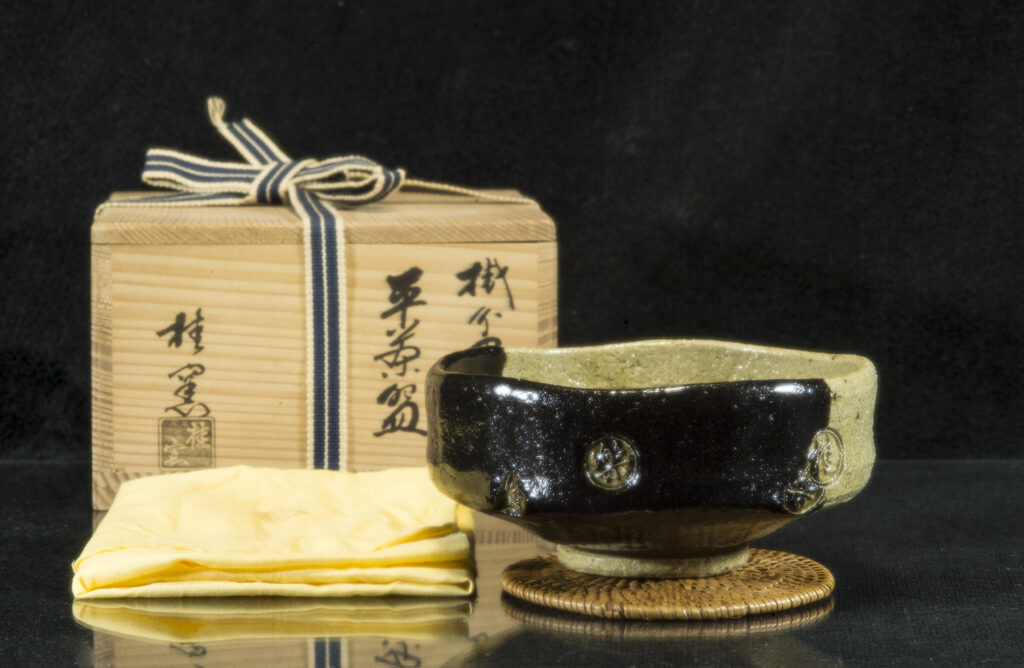 Kakiwake raku chawan japán matcha teáscsésze