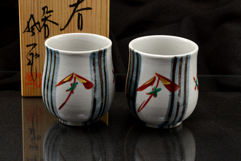 Matsumoto Saichi japán teáscsésze pár