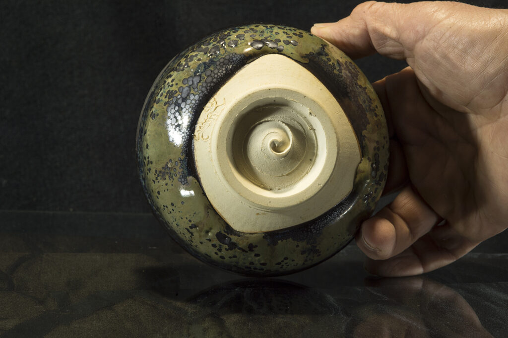 Hajnalkék tenmoku chawan matcha teáscsésze