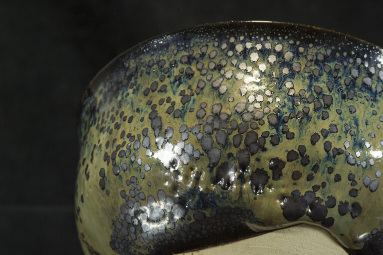 Hajnalkék tenmoku chawan matcha teáscsésze