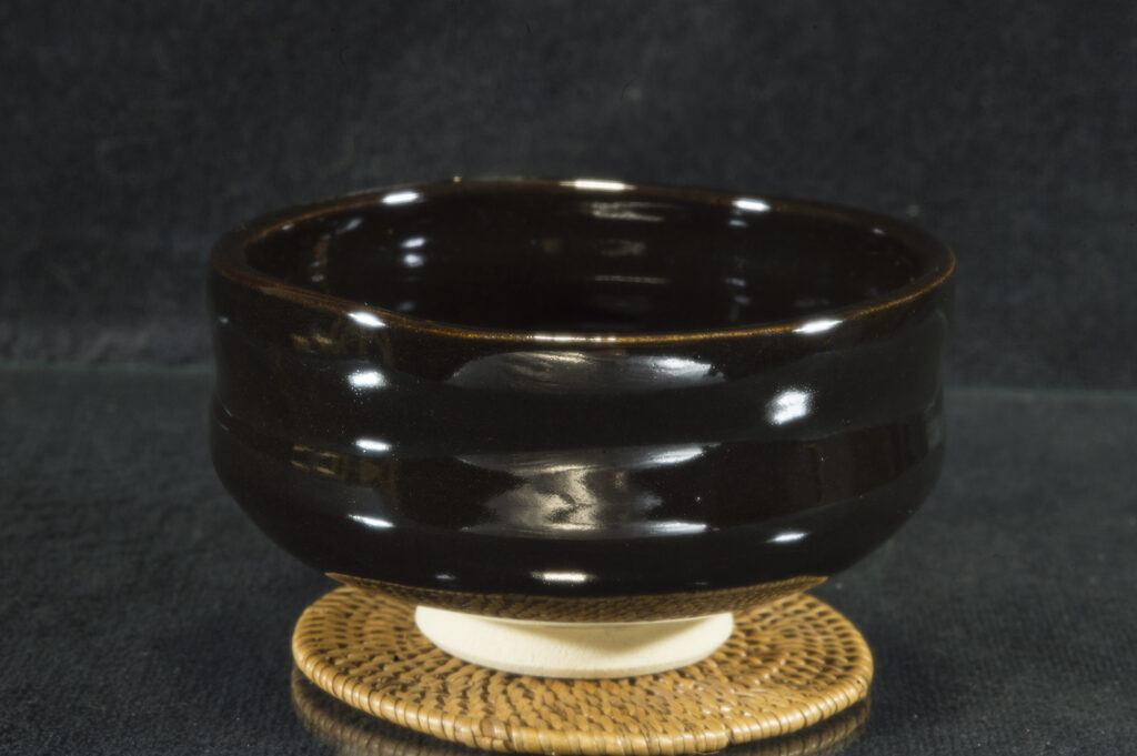 Fekete Shigaraki matcha csésze