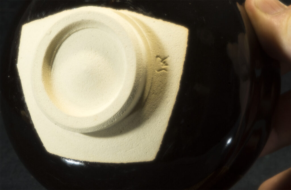 Fekete Shigaraki matcha csésze