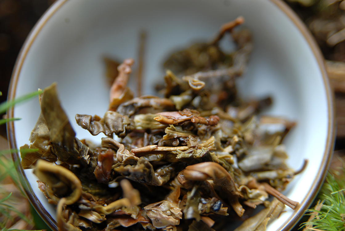 2010 Xiaguan - Ősi, vad teafák lombja sheng puerh tea