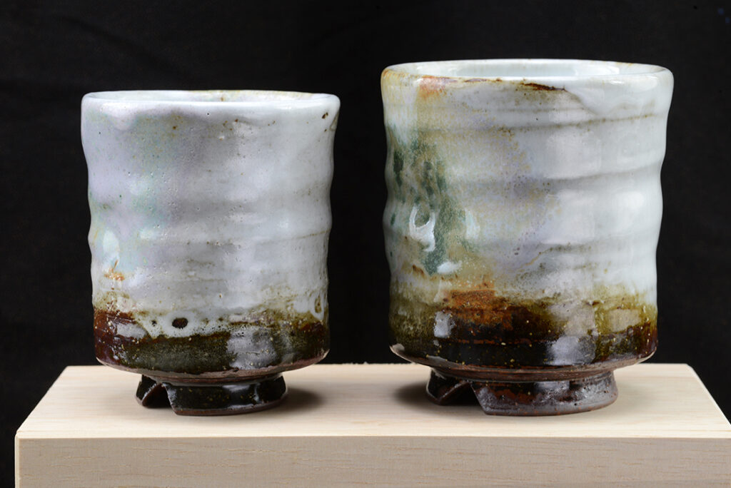 Szivárványos sansai teáscsésze pár