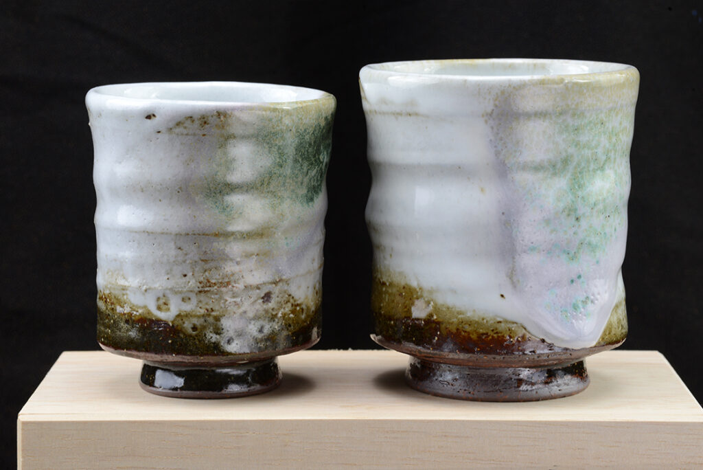 Szivárványos sansai teáscsésze pár