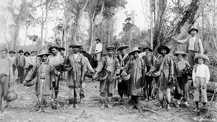 Paraguayi yerba mate munkások a század elején.