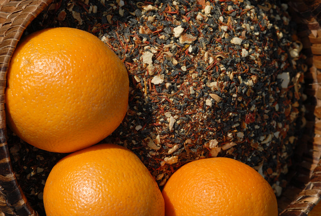 sanguinello vérnarancs ízesített zöld tea